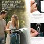 Preview: BAMBINIWELT Wickeltasche Schultertasche Shopper aus Leder für Kinderwagen Buggy